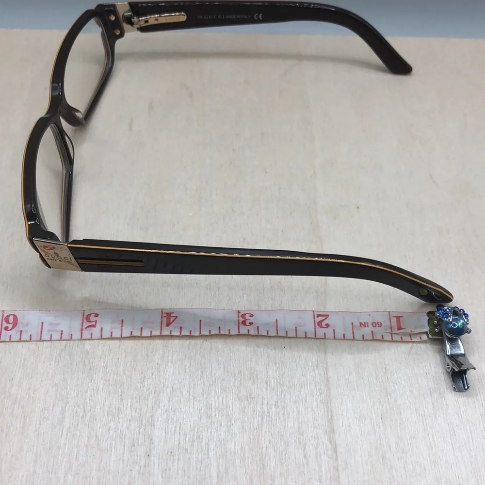 GUCCI 2916 Glasses in color GRN cocoa butter brown rectangular UNISEX, FLAWS